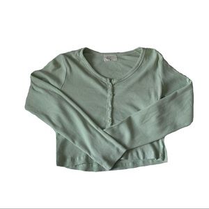 Ross or Marshall’s long sleeve mint crop top!